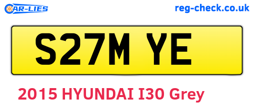 S27MYE are the vehicle registration plates.