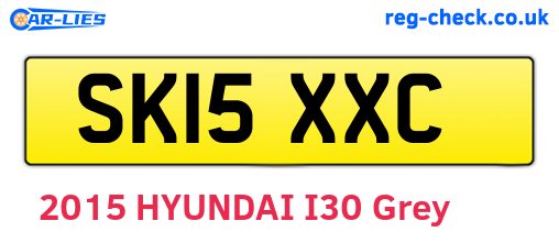 SK15XXC are the vehicle registration plates.