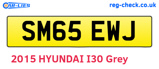 SM65EWJ are the vehicle registration plates.