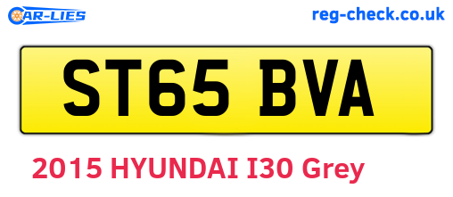 ST65BVA are the vehicle registration plates.