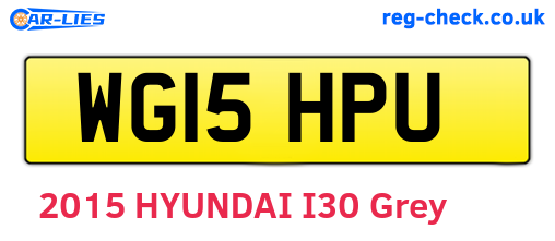 WG15HPU are the vehicle registration plates.