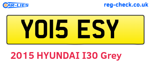 YO15ESY are the vehicle registration plates.