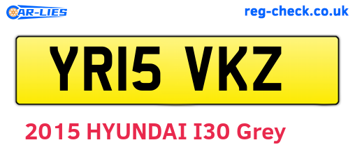 YR15VKZ are the vehicle registration plates.