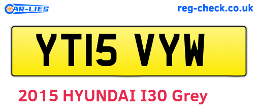 YT15VYW are the vehicle registration plates.