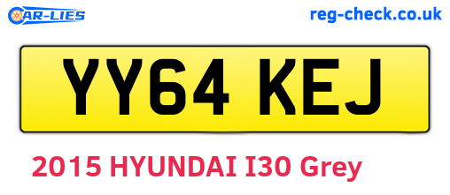 YY64KEJ are the vehicle registration plates.