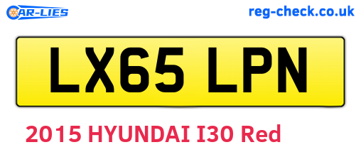 LX65LPN are the vehicle registration plates.