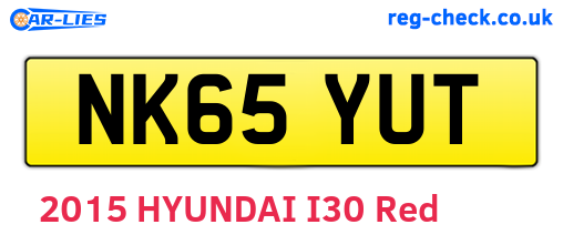 NK65YUT are the vehicle registration plates.