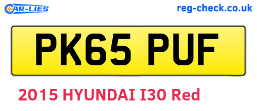 PK65PUF are the vehicle registration plates.
