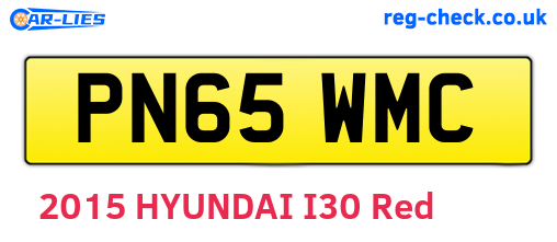 PN65WMC are the vehicle registration plates.