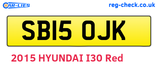 SB15OJK are the vehicle registration plates.