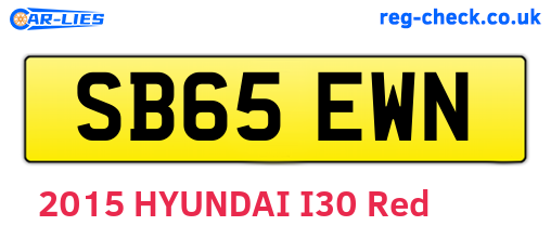 SB65EWN are the vehicle registration plates.