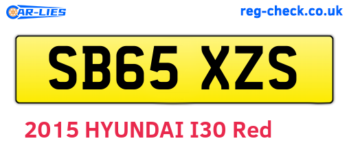 SB65XZS are the vehicle registration plates.
