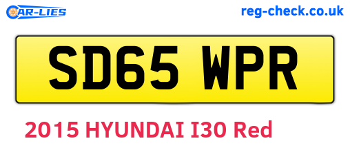 SD65WPR are the vehicle registration plates.