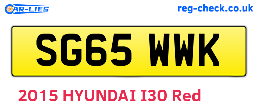 SG65WWK are the vehicle registration plates.