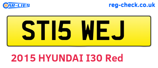 ST15WEJ are the vehicle registration plates.