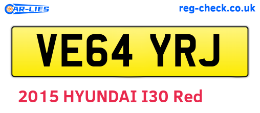 VE64YRJ are the vehicle registration plates.