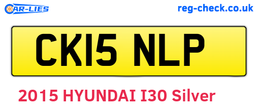 CK15NLP are the vehicle registration plates.