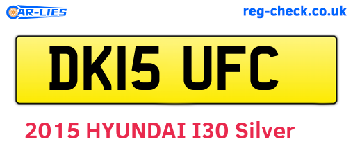 DK15UFC are the vehicle registration plates.