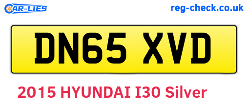 DN65XVD are the vehicle registration plates.