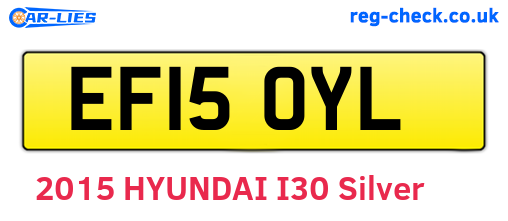 EF15OYL are the vehicle registration plates.