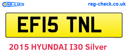 EF15TNL are the vehicle registration plates.