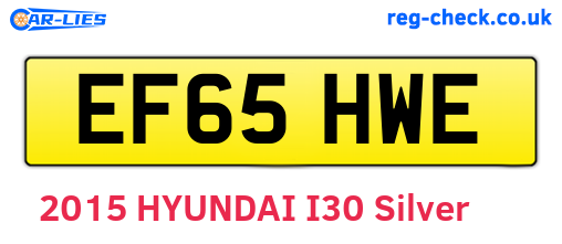 EF65HWE are the vehicle registration plates.