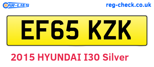EF65KZK are the vehicle registration plates.