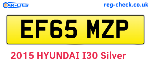 EF65MZP are the vehicle registration plates.