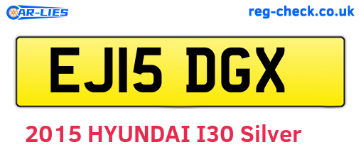 EJ15DGX are the vehicle registration plates.