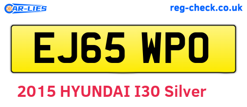 EJ65WPO are the vehicle registration plates.
