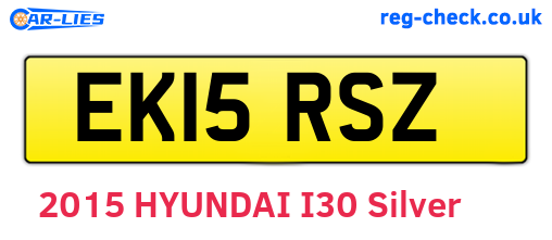 EK15RSZ are the vehicle registration plates.