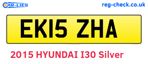 EK15ZHA are the vehicle registration plates.