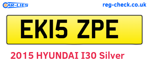 EK15ZPE are the vehicle registration plates.
