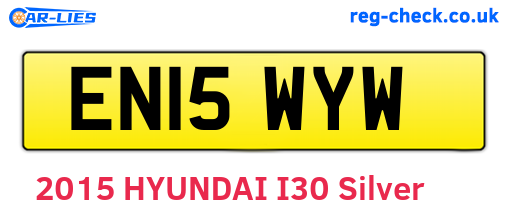 EN15WYW are the vehicle registration plates.