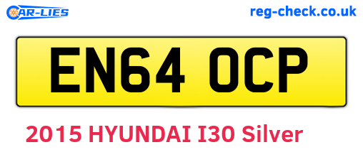 EN64OCP are the vehicle registration plates.