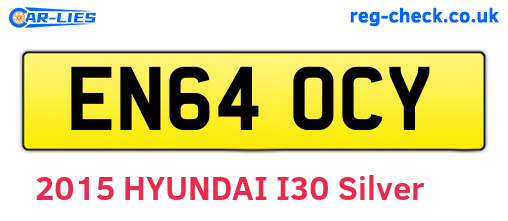 EN64OCY are the vehicle registration plates.