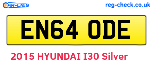 EN64ODE are the vehicle registration plates.