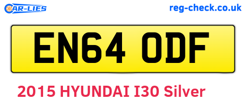 EN64ODF are the vehicle registration plates.