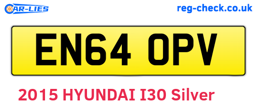 EN64OPV are the vehicle registration plates.