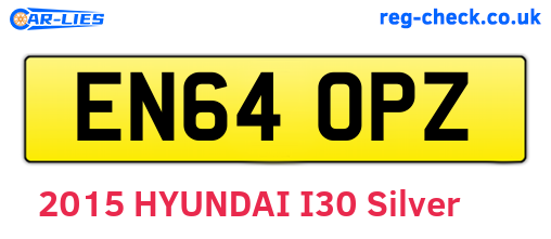 EN64OPZ are the vehicle registration plates.