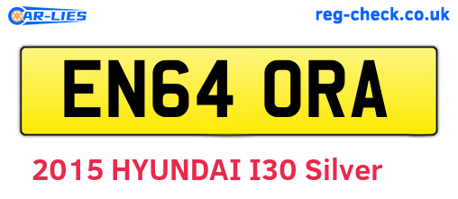 EN64ORA are the vehicle registration plates.
