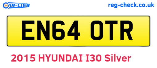 EN64OTR are the vehicle registration plates.