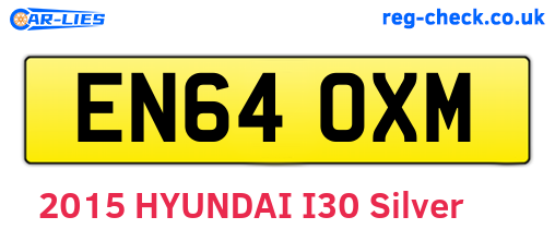 EN64OXM are the vehicle registration plates.