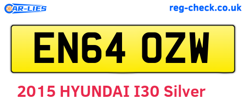 EN64OZW are the vehicle registration plates.