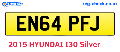 EN64PFJ are the vehicle registration plates.