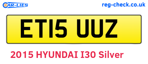 ET15UUZ are the vehicle registration plates.