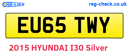 EU65TWY are the vehicle registration plates.