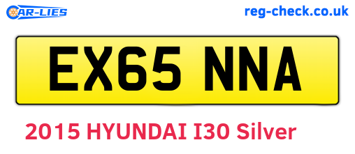 EX65NNA are the vehicle registration plates.
