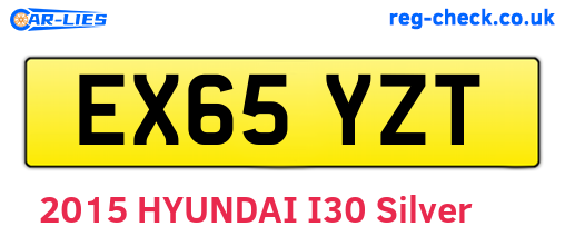 EX65YZT are the vehicle registration plates.