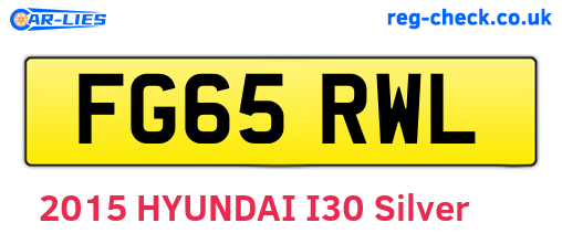 FG65RWL are the vehicle registration plates.
